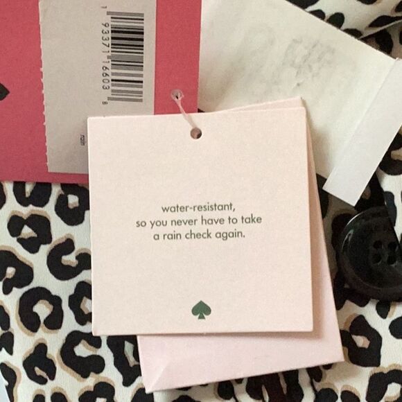 KATE SPADE NWT LEOPARD PRINT 34” TRENCH RAIN COAT JACKET SMALL - Picture 12 of 13